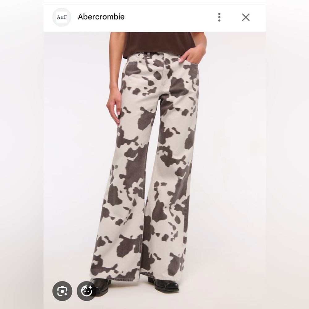 Abercrombie Mid Rise Baggy Boot Cut Jean